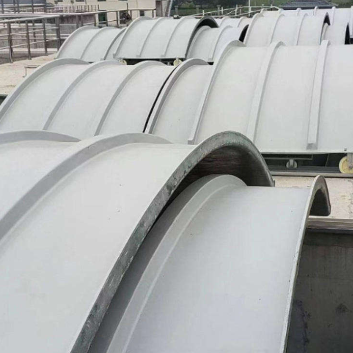 Arch FRP Fiberglass Cover Hood for Environmental Protection Equipment, Smooth Hand Lay-Up GRP Arched