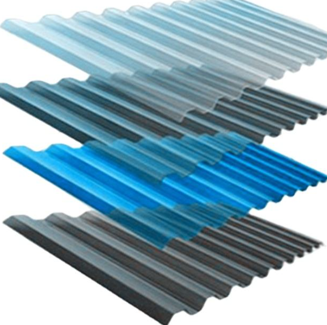  FRP Corrugated Roof Sheet, Smooth Surface Fiberglass Plastic Roof Panel for Building Construction