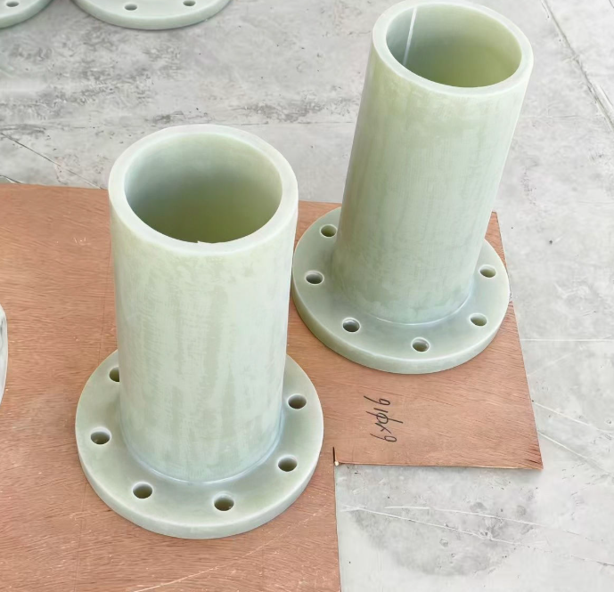High Strength Corrosion Resistant FRP Flange Pipe Fittings - N100 Fiberglass Reinforced Plastic Tubi