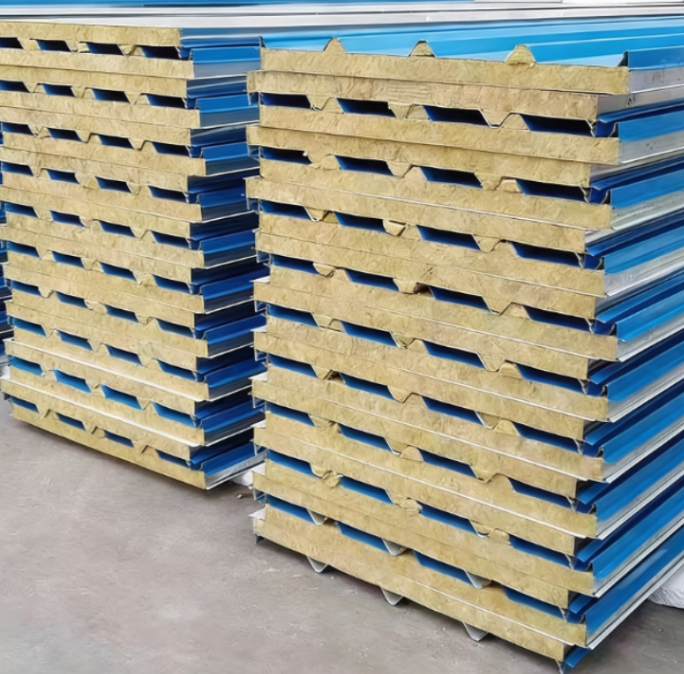 Huangang Structural Grade Rock Wool Sandwich Panel, Energy-Saving Insulated Panels for Modern Constr