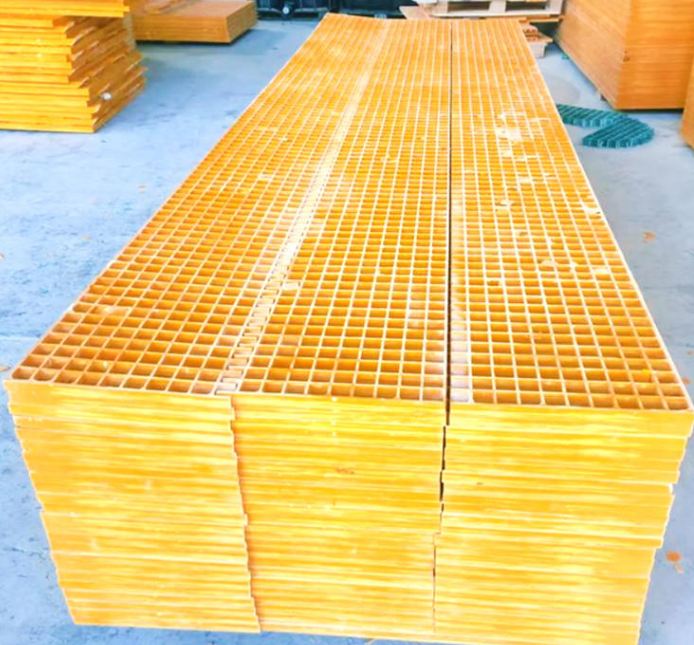 Lightweight FRP Grating Panel, Weather Resistant Fiberglass Grate for Outdoor Floor, Trench Cover