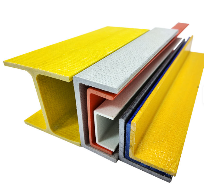 Pultruded Fiberglass Structural Profiles, FRP I Beam U Channel Angle Bar for Construction Building 