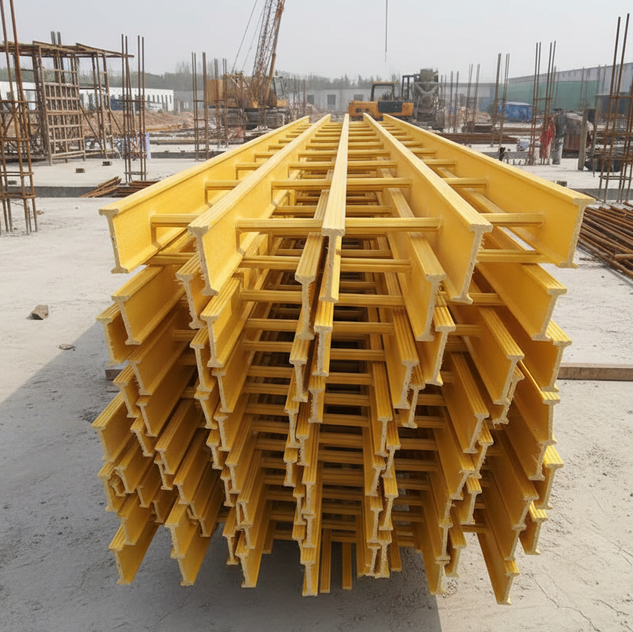 Pultruded FRP Composite Profiles Round & Square Tubes for Construction Smooth Surface